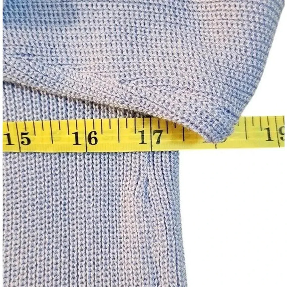 New Croft & Barrow Women's Size L Blue Knit Pullover Sweater Scoop Neck - Picture 3 of 9